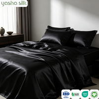 Parure de lit de luxe en soie de mûrier, douce pour la peau, toutes saisons, anti-âge, sans garnissage, pour hôtel et maison, 100% soie, drap-housse