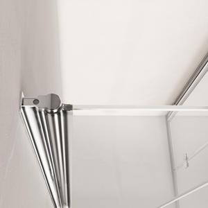 Góc Không Gian Nhỏ Hoàn Toàn Mở Thiết Kế Cửa Cho Phòng Tắm Vòi Sen Gấp Chrome Squareinge Sus304 Tempered Glass Khung Hàng Loạt - Product Image 2