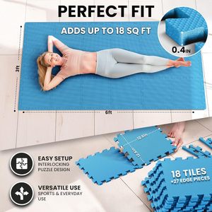<span class=keywords><strong>Tapis</strong></span> <span class=keywords><strong>de</strong></span> <span class=keywords><strong>sol</strong></span> emboîtables en EVA CA, 18 pièces – Antichoc, antidérapants, 12,6x12,6x0,4 pouces, 18 pieds carrés, revêtement <span class=keywords><strong>de</strong></span> <span class=keywords><strong>sol</strong></span> protecteur <span class=keywords><strong>pour</strong></span> - Product Image 2