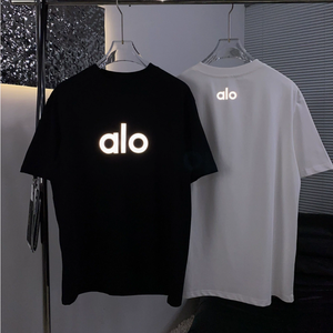 Abbigliamento Alo Adatto sia per Uomini che per Donne. T-shirt girocollo stampata in puro cotone per la moda estiva da <span class=keywords><strong>uomo</strong></span> Alohashire - Product Image 3