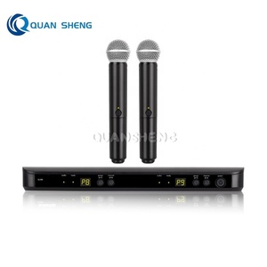 Micrófono Dinámico Inalámbrico Profesional de Mano, 2 Canales, Negro, Metálico, para Karaoke y Actuaciones en Escenario, con BLX288 S58 <span class=keywords><strong>Pg58</strong></span> - Product Image 1