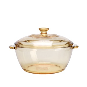 Plat de cuisson rond grand format, plat à lasagne, ensemble de plats de cuisson en verre, grand saladier en verre à double paroi, pot de cuisson - Product Image 5
