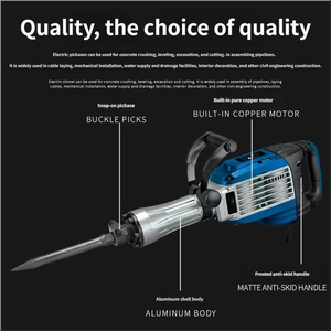 Martillo Demoledor Eléctrico y Rompedor <span class=keywords><strong>de</strong></span> Concreto - Grado Industrial y Bricolaje 220V/110V 1880W Alta Potencia - Product Image 3