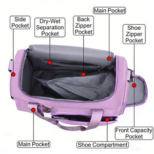 <span class=keywords><strong>Bolsa</strong></span> <span class=keywords><strong>de</strong></span> Yoga y Fitness Unisex al por Mayor, con Logotipo Personalizado, Impermeable, <span class=keywords><strong>de</strong></span> Oxford, con Compartimento para Zapatos, para Mujer - Product Image 3