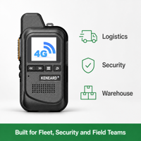 Radio PoC 4G LTE KENEARD KE-666, portée longue distance 5000 km, talkie-walkie double SIM, 3000 mAh, 150 h en veille, Type-C, pour la logistique et la sécurité