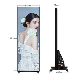 Factory Price P1.53 P2 P2.5 P3 Floor Standing Led Poster Full Color Outdoor Commercial Advertising Led Display Screen