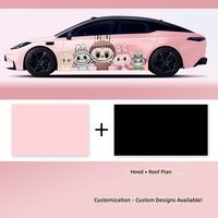 Película PET para Cambio de Color de Coches, Serie de Pintura de Dibujos Animados, Venta al por Mayor Transfronteriza, Fábrica de Origen China, Fácil Instalación, 1 Año de Garantía