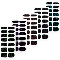 Autocollants pour ongles en gel UV non toxiques à usage unique, 14 pièces, autocollants pour ongles DIY, gel semi-durci, design pailleté, options personnalisables