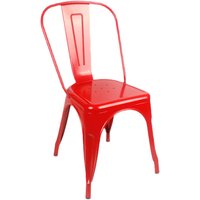Nouvelle chaise de salle à manger mobile en métal de style industriel européen moderne de luxe Ruifu, revêtement en cuir, personnalisable pour l'extérieur