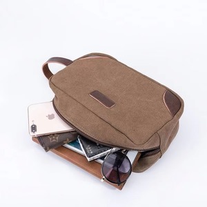 Sac de toilette de voyage pour homme grande capacité en toile, certifié BSCI, idéal pour le rasage - Product Image 4