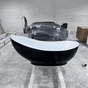 Baignoires ovales modernes d'extérieur en acrylique, baignoires autoportantes pour villas, baignoires d'intérieur certifiées pour usage hôtelier - Product Image 5