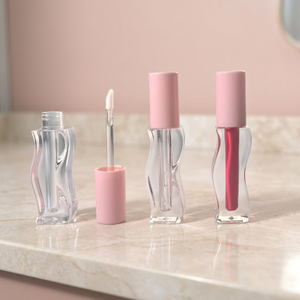 Cross Border STELLAR PATH <b>Plastic</b> Square Wavy Screen Printed Lip Gloss Empty <b>Tube</b> 2.5ml Small Capacity Lipstick Cosmetic - Product Image 2