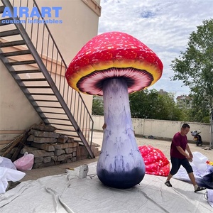 Grand champignon gonflable décoratif, champignons rouges gonflables sur mesure de grande taille pour décors événementiels - Product Image 6