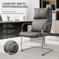 Chaise de bureau confortable en cuir PU de qualité supérieure, chaise d'ordinateur ergonomique avec appui-tête pour espace de travail