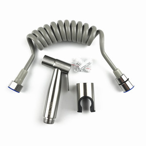 Wholesale 304 Stainless Steel Bidet Pressurized Water Gun Flusher Nozzle Disposable Toilet Companion <b>Spray</b> Blister <b>Set</b> - Product Image 2