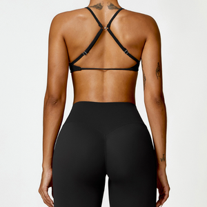 Soutiens-gorge <span class=keywords><strong>de</strong></span> sport rembourrés à l'avant pour <span class=keywords><strong>femmes</strong></span>, débardeur d'entraînement, <span class=keywords><strong>de</strong></span> yoga et <span class=keywords><strong>de</strong></span> gymnastique, ajustable, avec logo personnalisé - Product Image 2