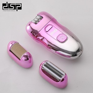 Épilateur électrique professionnel Dsp pour femmes, rasoir 2 en 1, lime à pieds, tondeuse corporelle avec batterie 1500 mAh, charge USB - Product Image 1