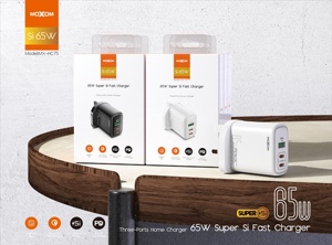 MOXOM ผลิตภัณฑ์ใหม่ ที่ชาร์จเร็ว 65W <span class=keywords><strong>Super</strong></span> <span class=keywords><strong>Si</strong></span> <span class=keywords><strong>Quick</strong></span> <span class=keywords><strong>Charger</strong></span> เทคโนโลยี USB Type C สำหรับ Mac Book แล็ปท็อป ที่ชาร์จ USB C - Product Image 6
