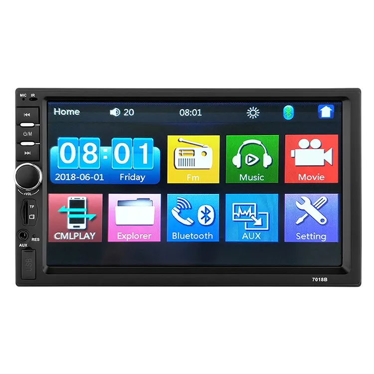 Araba radyo çift Din 7 inç 2 Din çok noktalı kapasitif ekran araç Dvd oynatıcı oyuncu dokunmatik ekranı araba Stereo