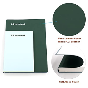 Carnet épais personnalisé en cuir PU avec 200 feuilles, carnet A4 imperméable à lignes horizontales, journal pour les études - Product Image 6