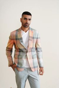 Blazers élégants à col en V pour hommes, costume mince en velours côtelé de style décontracté à simple boutonnage, vente en gros de costumes personnalisés disponibles en vrac - Product Image 2