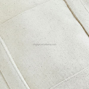 Tas Belanja Totebag Kanvas Katun Reusable dengan Pola Logo Putih Cetak Transfer Panas Kustom dan Kantong - Product Image 5