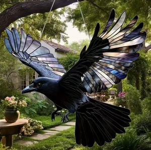 Coloré dégradé oiseau métal Art déco pendentif fenêtre maison jardin décoration naturel artisanat soleil mariage noël anniversaire - Product Image 3