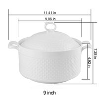 Casserole moderne Cuisine nordique Ustensiles de cuisine en porcelaine blanche personnalisés Vente en gros Marmite en céramique pour la cuisson