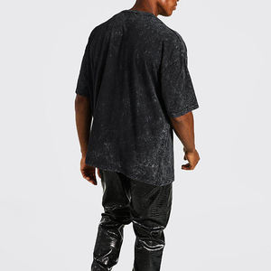 T-shirt col ras du cou de grande taille pour homme, Hip-Hop, imprimé, personnalisé, en coton solide, large, vente en gros - Product Image 6