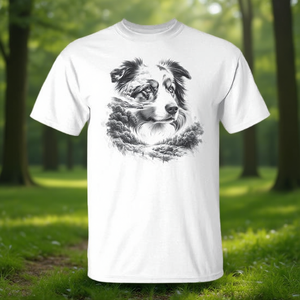 T-shirt commémoratif de la nature du chien berger australien, unisexe, blanc, pour adultes - Product Image 3