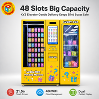 Distributeur automatique intelligent de blind boxes avec livraison par ascenseur, 48 compartiments, écran tactile, kiosque de vente au détail de boîtes surprise, gestion cloud