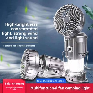 Bán buôn sạc năng lượng mặt trời <span class=keywords><strong>LED</strong></span> vườn đèn lồng với mở rộng Fan khẩn cấp cắm trại đèn lồng cho mùa hè - Product Image 5