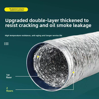 Tuyau d'évacuation flexible en aluminium de grand diamètre, conduit de cheminée, tuyau de ventilation pour hotte aspirante et unité extérieure de climatiseur