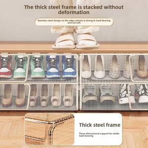 <span class=keywords><strong>NFS</strong></span> Boîte à chaussures sous le lit sans installation Organisateur de rangement en PVC transparent Poubelle de rangement pour chaussures pliable, étanche à l'humidité et à la poussière - Product Image 4