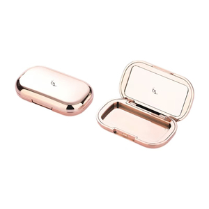 Rectangle de boîtier à poudre compact personnalisé vide de luxe en or pressé Offre Spéciale avec bouffée - Product Image 1