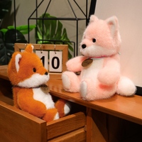 Peluche renard brodée personnalisée - Design Kawaii, super douce, rembourrage en coton PP, couverture réconfortante pour anniversaire avec doublure en maille