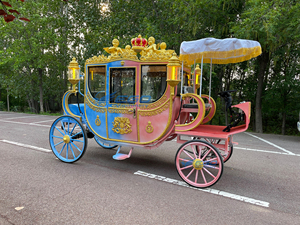 Calèche électrique de style européen à quatre roues pour le tourisme, les mariages, calèche royale en forme de citrouille, calèche touristique tirée par des chevaux à vendre - Product Image 4