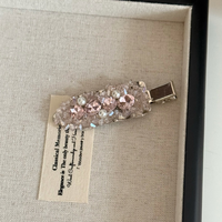 Nouvelles pinces à cheveux coréennes exquises en cristal, pinces latérales en strass, pinces à bec de canard avec strass, accessoires capillaires coréens