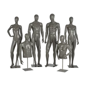 Boutique Shop Stand Manequins Muscle Man Woman Chrome Model FRQ Display Maniquí de fibra de vidrio de cuerpo completo Hombre Mujer para trajes