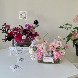 Giỏ Hoa Có Tay Cầm Giỏ Nhựa Đựng Đồ OEM Giỏ Hoa <span class=keywords><strong>Acrylic</strong></span> Chất Liệu Sinh Thái Trong Suốt Đặc Trưng - Product Image 2