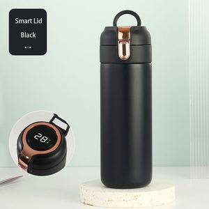 400ML Smart LED Temperature Display Vacuum Thermos Creative Stainless Steel Water <b>Bottle</b> with New Design Handle Lid for Babies - Product Image 1