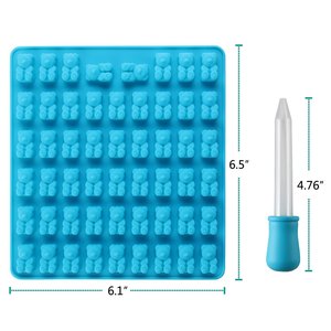 Moldes <span class=keywords><strong>de</strong></span> silicona sin BPA Para Caramelo, gomas grandes <span class=keywords><strong>de</strong></span> oso <span class=keywords><strong>de</strong></span> goma <span class=keywords><strong>de</strong></span> grado alimenticio con gotero, moldes <span class=keywords><strong>de</strong></span> silicona para Chocolate, venta al por mayor - Product Image 3