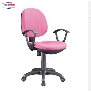 Modern Adjustable Height Blue Fabric <b>Office</b> Swivel <b>Chair</b> with Black Armrests Ideal for <b>Office</b> and Study Environments - Product Image 5