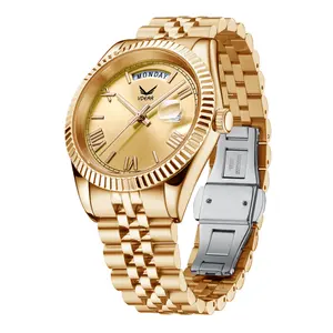 Top Brand Classic Luxury Minimalist Men Watch With Week And Date Lunar Calendar Custom Watch Odm Uhren Herren