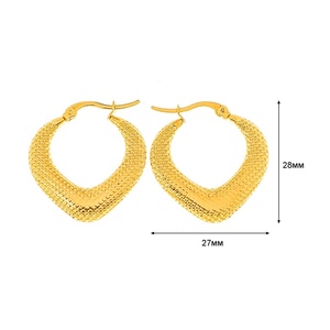 Retro Style Women's Stainless Steel Jewelry Bamboo Earrings with 18k Gold Plated <b>Titanium</b> U-Shaped Buckle Fashion Jewelry - Product Image 5