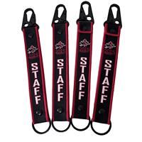 Accessoires de voiture de luxe personnalisés porte-clés dragonne porte-clés de moto porte-clés personnalisé mousqueton en tissu tissé