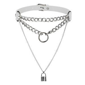 Choker Collar Lock สร้อยคอโกธิค,เครื่องประดับพังค์โกธิคสไตล์ฮาราจูกุสีดำอุปกรณ์เสริมความงามแนวกรันจ์ - Product Image 5