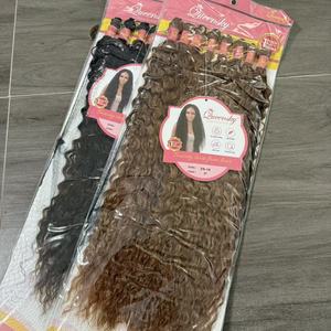 Perruque tressée au crochet en fibre haute température, style vague d'eau, double trame, 100 % cheveux synthétiques, style africain pour femme – Grande Vente - Product Image 2