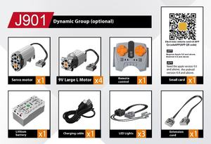 LE J901 TLHピックアップトラックブラックG636X6 MOCビルディングブロックエンジニアリング玩具、大人用コレクタブルモデルカーキット1:8スケールモデル - Product Image 6