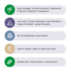 <span class=keywords><strong>Plinthe</strong></span> en SPC de qualité supérieure, ligne décorative d'intérieur, 80 mm, imitation noyer standard - Product Image 3